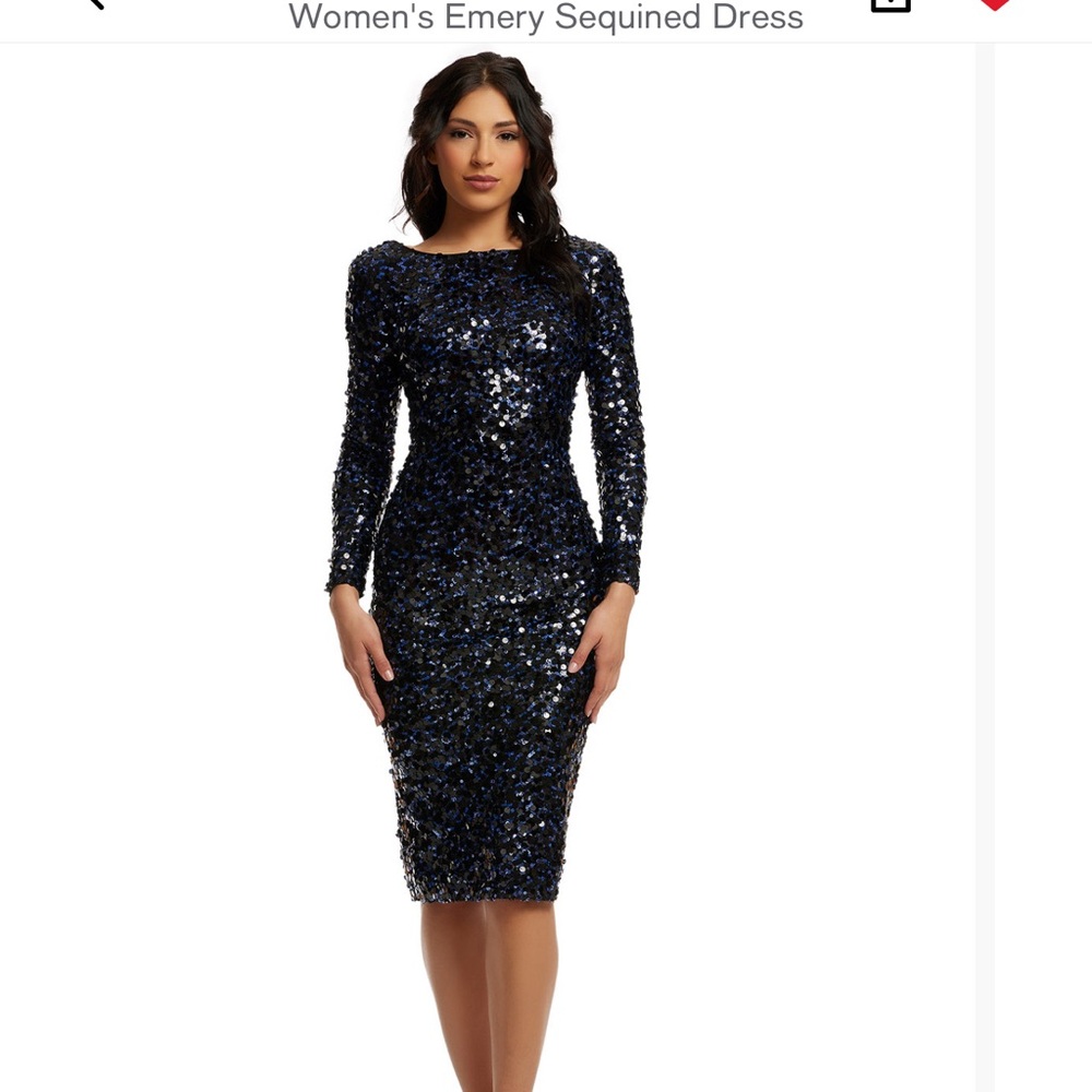 NWT Elegant Blue Sequined Dress